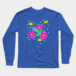 Hummingbird Floral Long Sleeve T-Shirt